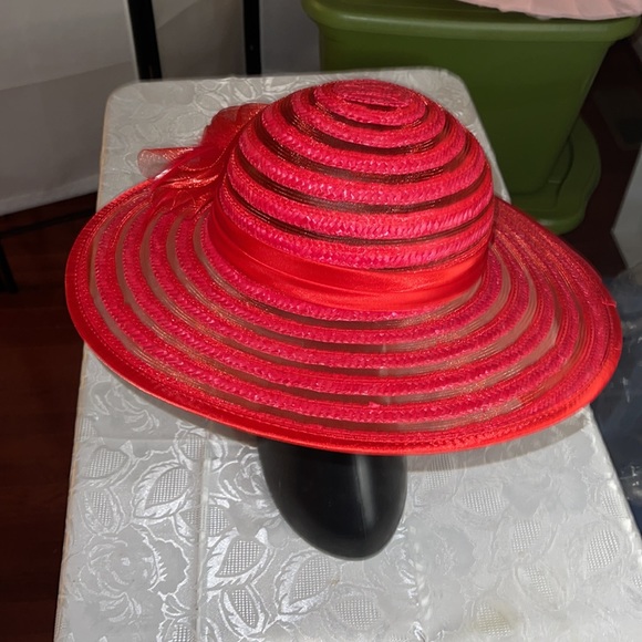 SUMMER HAT WITH MESH RIBBON & BOW - Picture 7 of 7